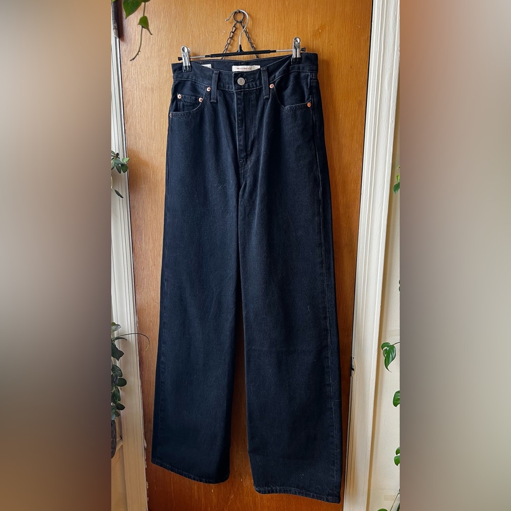 Levi Ribcage Wide Leg Black Women’s Jeans